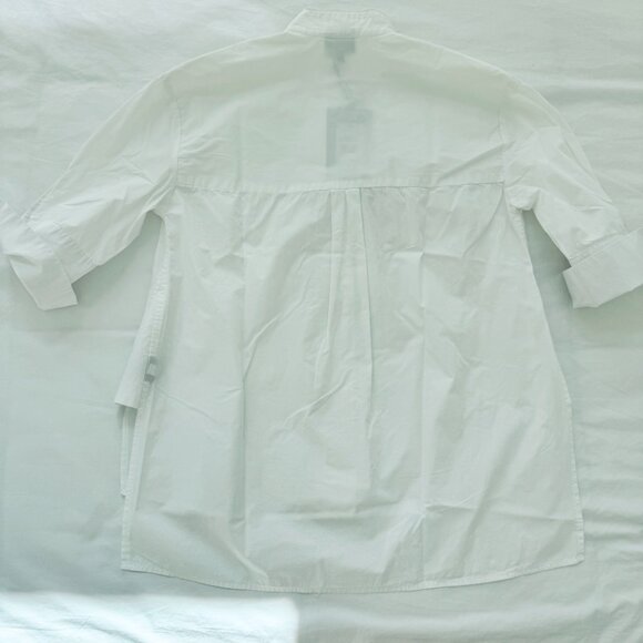 Who What Wear white button front shirt with pearl detail NWT NEW size XS - Picture 3 of 4